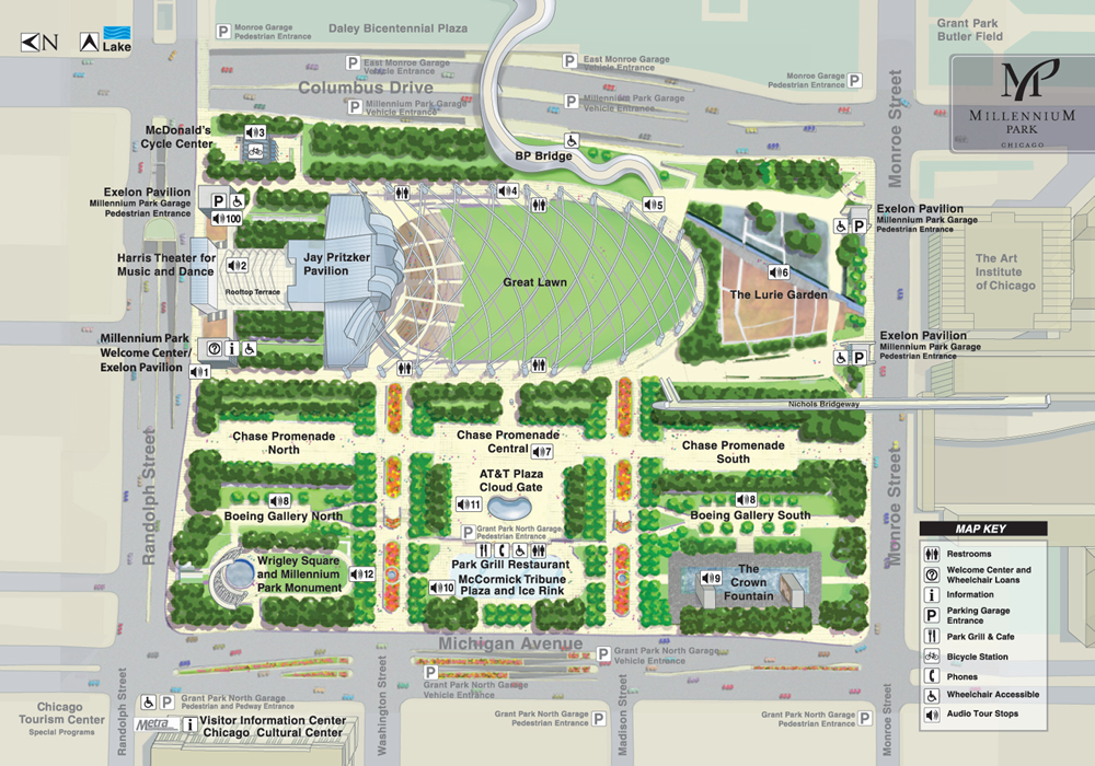 Map of Millennium Park