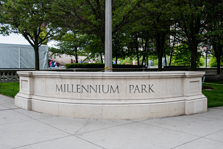 Sign in Millennium Park